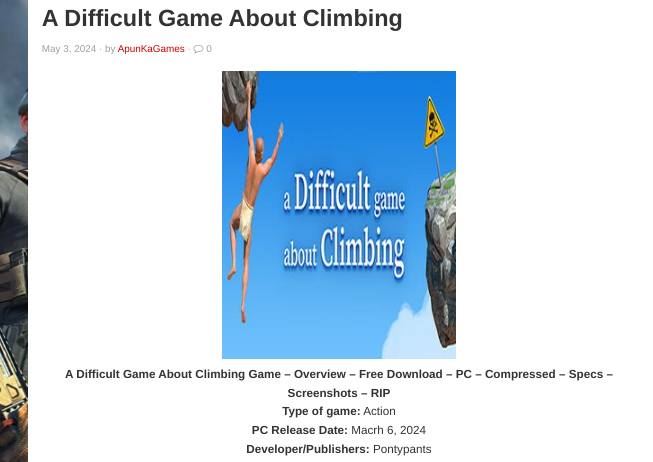 A Difficult Game About Climbing: Free Download for PC